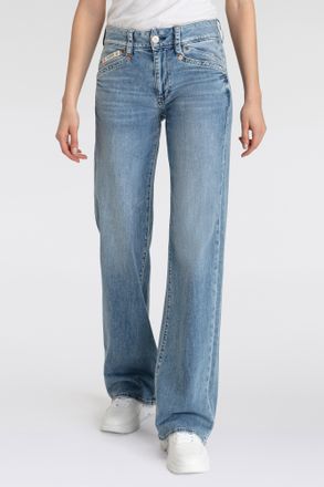 Herrlicher Bootcut-Jeans HERRLICHER Prime New Denim Light, Damen, Gr. 29, L&auml;nge 34, blau (verena blau), Denim/Jeans, Obermaterial: 97% Baumwolle, 3% Elasthan, we