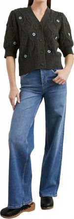 Rails Isla Short Sleeve Cardigan In Forest Daisies