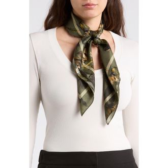 AllSaints Emerge Silk Square Scarf in Muted Sage 330 at Nordstrom Rack