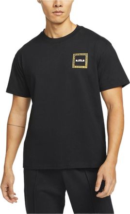 Nike Back Stripe Pattern Printing Basketball Round Neck Casual Short Sleeve Black DQ1882-010