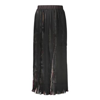 Desigual Falda Larga Plisada - Skirts - Mujer - Negro - XL