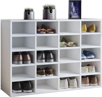 VCM Estante De Zapatos De Madera Vcm Dimensiones Aprox. Al. 67 X An. 92 X T. 33 Cm Caj&oacute;n De Cajones Con 20 Compartimentos Armario - Hinsol L (sonoma Roble