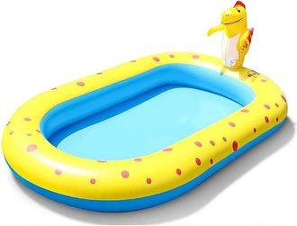 OEM Piscina Inflable 3 En 1, Dinosaurio, Aspersor, Jard&iacute;n, Ni&ntilde;os