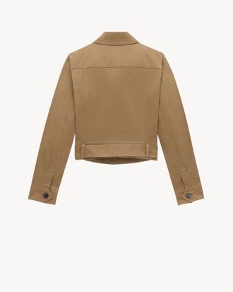 Saint Laurent Belted Utility Jacket - Beige