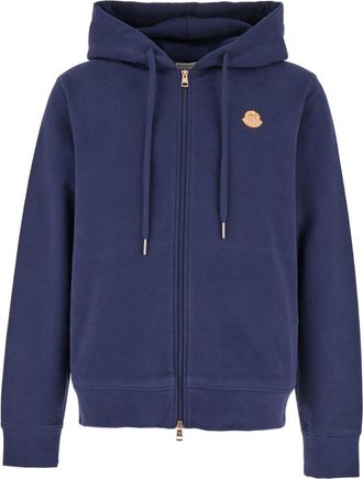 Moncler Blue Logo Regular Hoodie