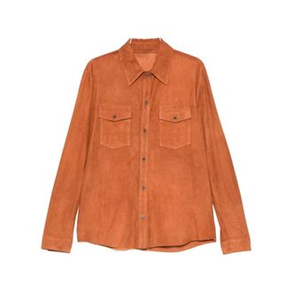 Salvatore Santoro Casual Shirts, male, Brown, Size: 3XL 50516-U Leather Jacket