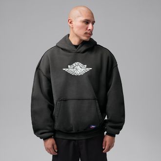 Nike Jordan Mens Jordan Flight Wings Fleece Pullover Hoodie in Green | IM9191-321