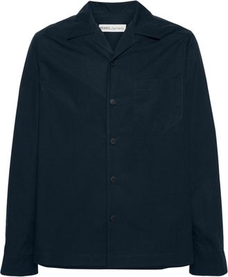 MODES camp-collar poplin shirt - men - Cotton - XXXL - Blue