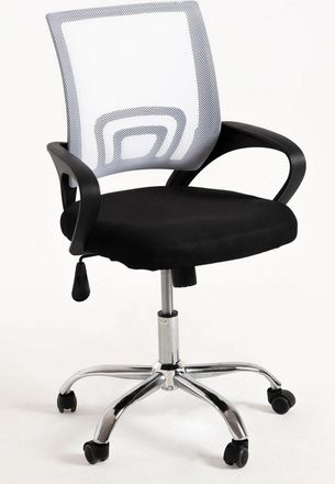 Regalos Miguel Sillas De Escritorio - Silla Midi Pro - Blanco Y Negro