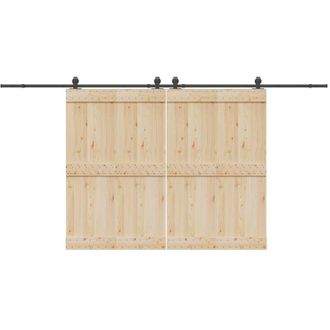 vidaXL Vidaxl - Kit De Herrajes Para Puertas Correderas Acero Negro 427 Cm