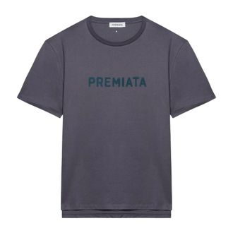 Premiata T-shirt Grafisch - Heren - Tops - Blauw - Maat: L Katoen