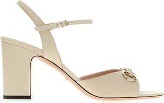 Gucci High Heel Sandals, female, White, Size: 6 US Horsebit Sandal