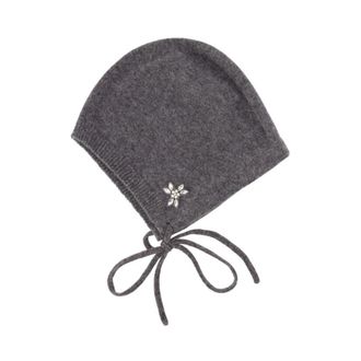 Simone Rocha Emb Beanie - Dames - Hoeden - Grijs - ONE Size - Kasjmier - Accessoires