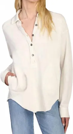 Dylan Heritage Pullover Shirt In Ecru