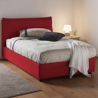Talamo Italia Talamo Italia - Cama De Plaza Y Media Desir&eacute;e, Cama Contenedor Con Revestimiento De Tela, 100% Made In Italy, Apertura Frontal, Con Colch&oacute;n Cm 120x190