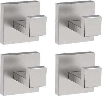 OEM Juego De 4 Ganchos Para Toallas De Ba&ntilde;o De N&iacute;quel Cepillado, Ganchos De Pared Resistentes, Clavijas De Acero Inoxidable 304, Con Gancho Para Toalla Y 