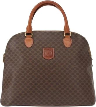 Celine Pre-owned Handbags, female, Brown, Size: ONE SIZE Pre-owned Vintage Canvas Handbag