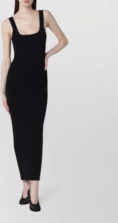 Entire studios fitted jersey dress scoop neck open back