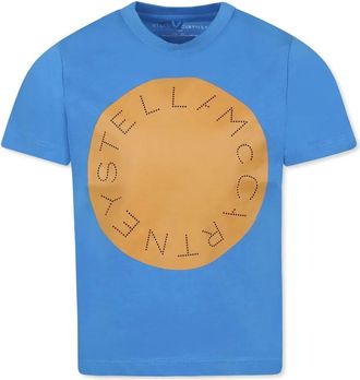 Stella McCartney logo-print T-shirt - kids - Organic Cotton - 8 - Blue
