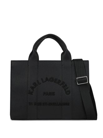 Karl Lagerfeld medium Rue St-Guillaume square tote bag - women - Polyurethane - One Size - Black