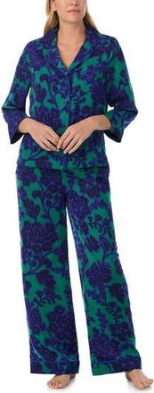 Sanctuary Floral Long Pajamas in Green/Floral at Nordstrom Rack, Size Medium