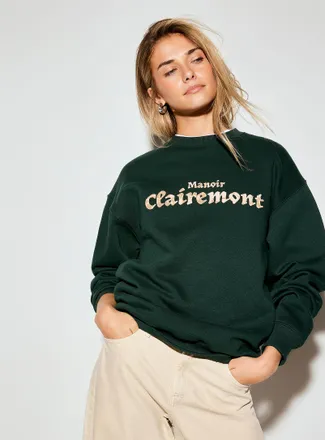 Icone Womens Embroidery and appliqu&eacute; oversized sweatshirt