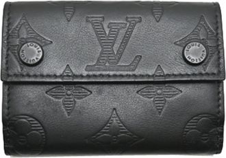 Louis Vuitton Black Monogram Shadow Wallet (Tri-Fold) (Pre-Owned)