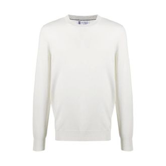 Brunello Cucinelli Heren, Truien, Wit, Maat: 6XL Kasjmier