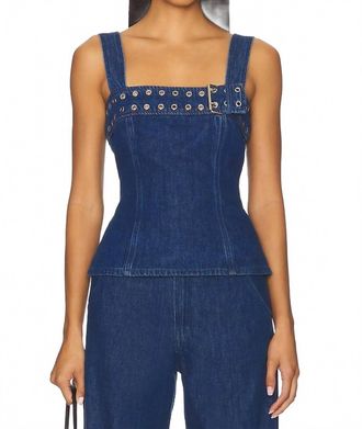 Amanda Uprichard Thalia Top In True Blue