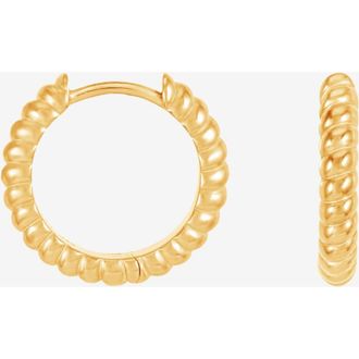 Dower & Hall Twist Huggie Hoops in Yellow Gold Vermeil at Nordstrom