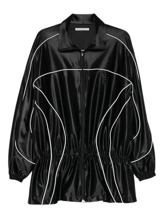 Alexander Wang reflective piping drop waist mini dress - Nero
