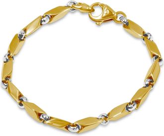 Pompeii3 Mens Link 14k Gold (31gram) or Platinum (51gram) 4.5mm Bracelet 8.5