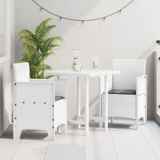 Berkfield Home Garden Chair Set of 2 White, Anthracite Polypropylene, Polyester in White