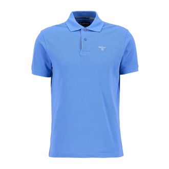 Barbour Polo Shirts, male, Blue, Size: S Tartan Pique Polo