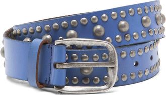 Free People We the Free Sola Studded Leather Belt in Sapphire at Nordstrom, Size X-Small