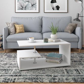 Vicco Mesa De Centro Guillermo, Blanco, 91 X 52,6 Cm, Vicco