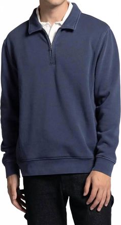 Thread & Supply Surplus Quarter Zip Pullover In Navy