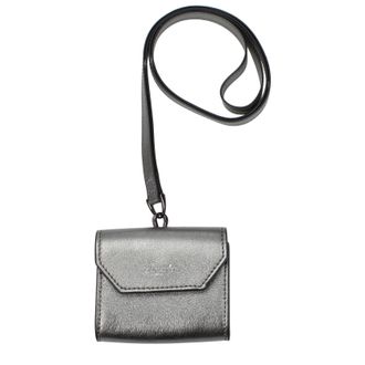 Pineider Geschenkideen Airpods H&uuml;lle Herren Leder Silber/Asbest