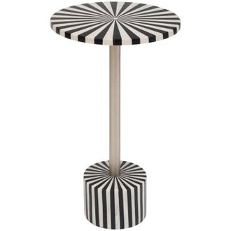 Atmosphera Tavolino nema bianco e nero 36x36x58,5 cm - Atmosphera cr&eacute;ateur dint&eacute;rieur