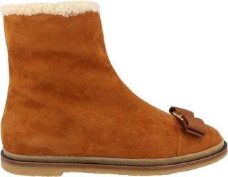 Ferragamo Lamo F Suede Ankle Booties