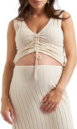 Ripe Misha Rib Knit Tank in Stone at Nordstrom, Size X-Small