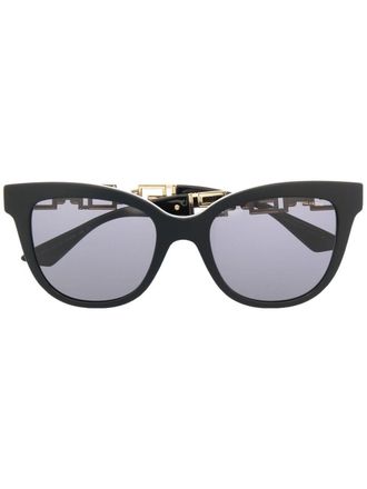 Versace Greca cat-eye sunglasses - women - Acetate - 54 - Black