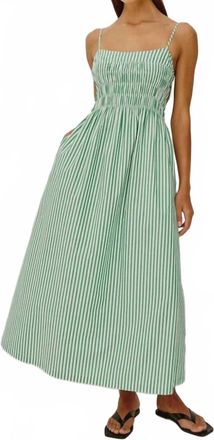 Rails Primrose Midi Dress In Emerald Stripe