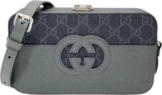Gucci Pre-owned Cross Body Bags, female, Gray, Size: ONE SIZE Pre-owned Vintage Shoulder Bag