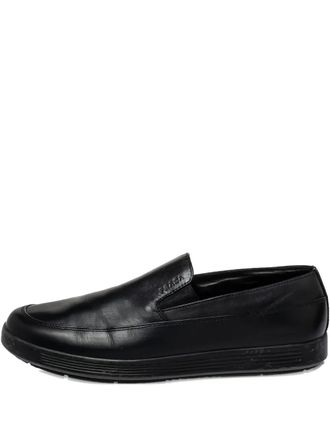 Prada leather loafers - men - Rubber/Calf Leather/Calf Leather - 40 - Black
