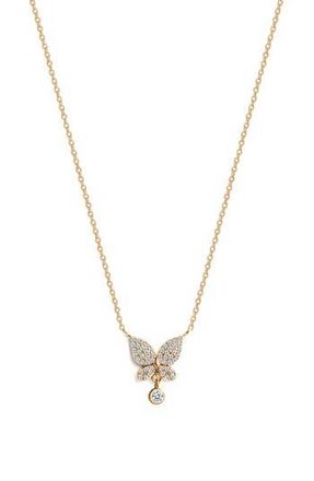 Gabi Rielle CZ Butterfly Pendant Necklace in Gold at Nordstrom Rack