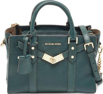 Michael Kors Borsa tote in pelle con applicazione logo - Verde