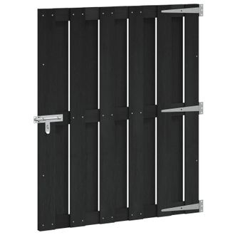 vidaXL Puerta De Jard&iacute;n 100 X 112 Cm Wpc Y Aluminio Negro Vidaxl