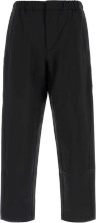 Herno Broeken, Heren, Zwart, XL, Polyester, Broek met elastische tailleband