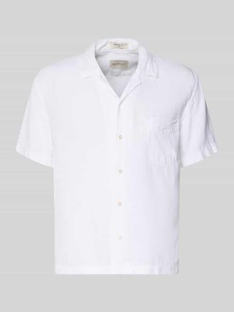 GANT Regular Fit Leinenhemd mit Brusttasche und Label-Stitching in Offwhite, Gr&ouml;&szlig;e XXXL